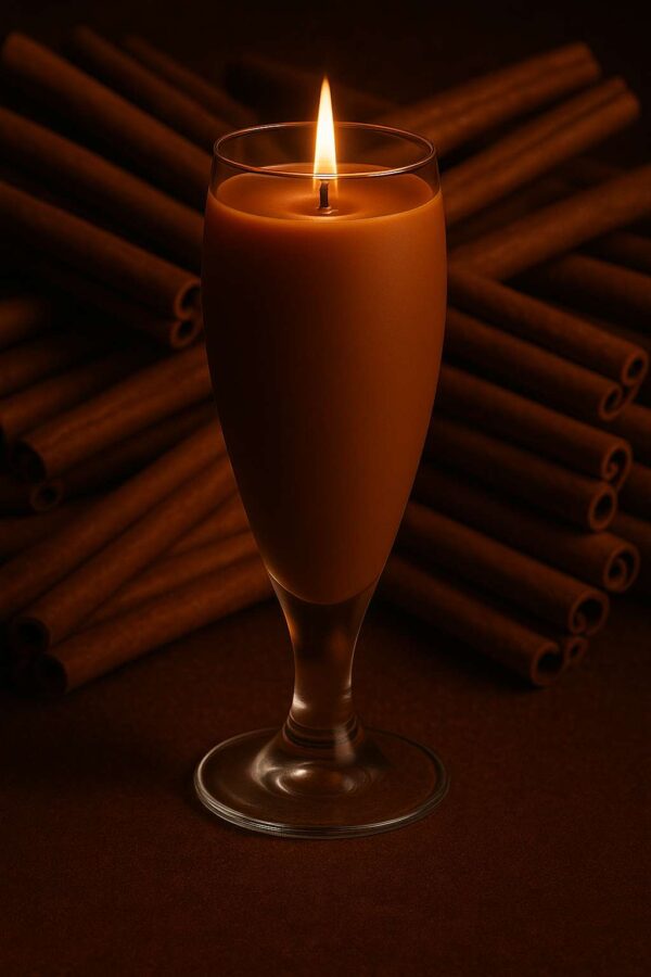 Cinnamon-Glass-3 Designer Glass Candle | Handcrafted Organic Aromatherapy | 100% Soy Wax | Coloured Scented | Smoke-Free | Organic, Vegan, Non-Toxic | Candles for Home Decor & Gift Set