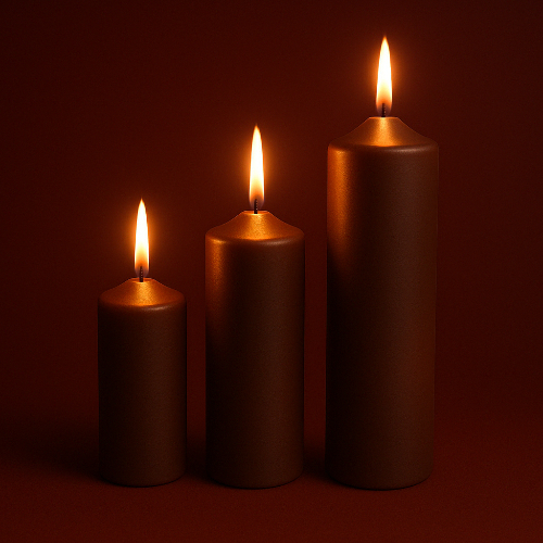 Fat Taper Candle | Pack of 3 | Handcrafted Organic Aromatherapy | 100% Soy Wax | Smoke-Free | Organic, Vegan, Non-Toxic | Candles for Home Decor & Gift Set