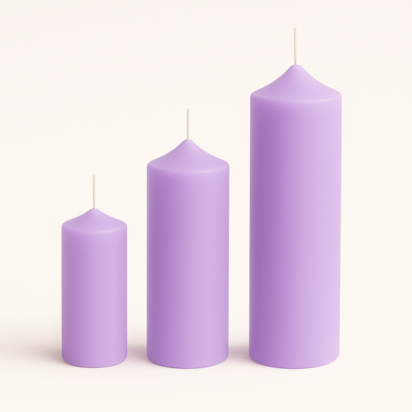 Fat Taper Candle | Pack of 3 | Handcrafted Organic Aromatherapy | 100% Soy Wax | Smoke-Free | Organic, Vegan, Non-Toxic | Candles for Home Decor & Gift Set