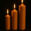#misticoopus-Mistico-Opus-Fat-Taper-Pillar-Set of 3-Burning-Light Brown