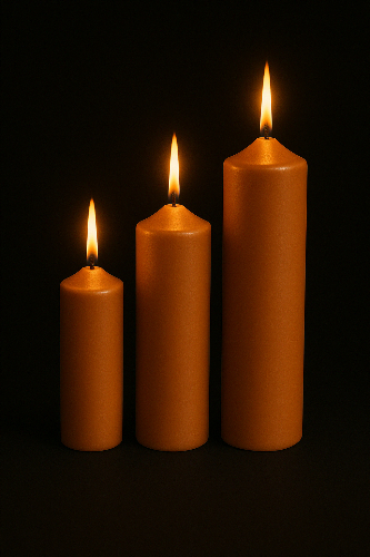 Fat Taper Candle | Pack of 3 | Handcrafted Organic Aromatherapy | 100% Soy Wax | Smoke-Free | Organic, Vegan, Non-Toxic | Candles for Home Decor & Gift Set