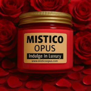 Mistico-Opus-Rose-Medium-2 Jar Candle (Medium-Scented-Coloured) | Handcrafted Organic Aromatherapy | 100% Soy Wax | Smoke-Free | Vegan, Non-Toxic