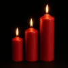 #misticoopus-Mistico-Opus-Fat-Taper-Pillar-Set of 3-Burning-Red