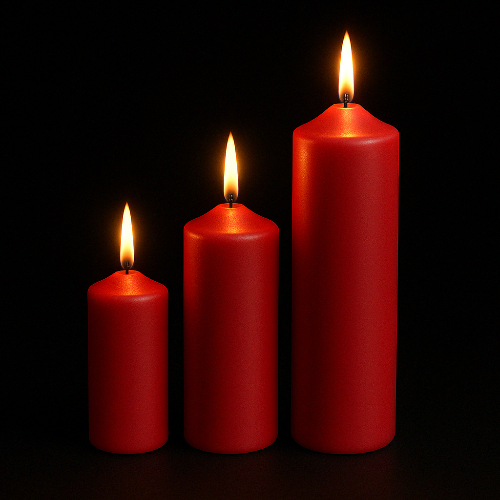 Fat Taper Candle | Pack of 3 | Handcrafted Organic Aromatherapy | 100% Soy Wax | Smoke-Free | Organic, Vegan, Non-Toxic | Candles for Home Decor & Gift Set