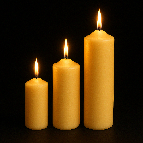 Fat Taper Candle | Pack of 3 | Handcrafted Organic Aromatherapy | 100% Soy Wax | Smoke-Free | Organic, Vegan, Non-Toxic | Candles for Home Decor & Gift Set