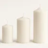 #misticoopus-Mistico-Opus-Fat-Taper-Pillar-Set of 3-White
