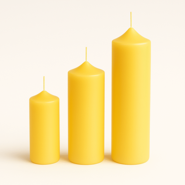 Fat Taper Candle | Pack of 3 | Handcrafted Organic Aromatherapy | 100% Soy Wax | Smoke-Free | Organic, Vegan, Non-Toxic | Candles for Home Decor & Gift Set