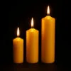 #misticoopus-Mistico-Opus-Fat-Taper-Pillar-Set of 3-Burning-Yellow