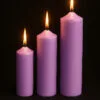 #misticoopus-Mistico-Opus-Fat-Taper-Pillar-Set of 3-Burning-Lavender