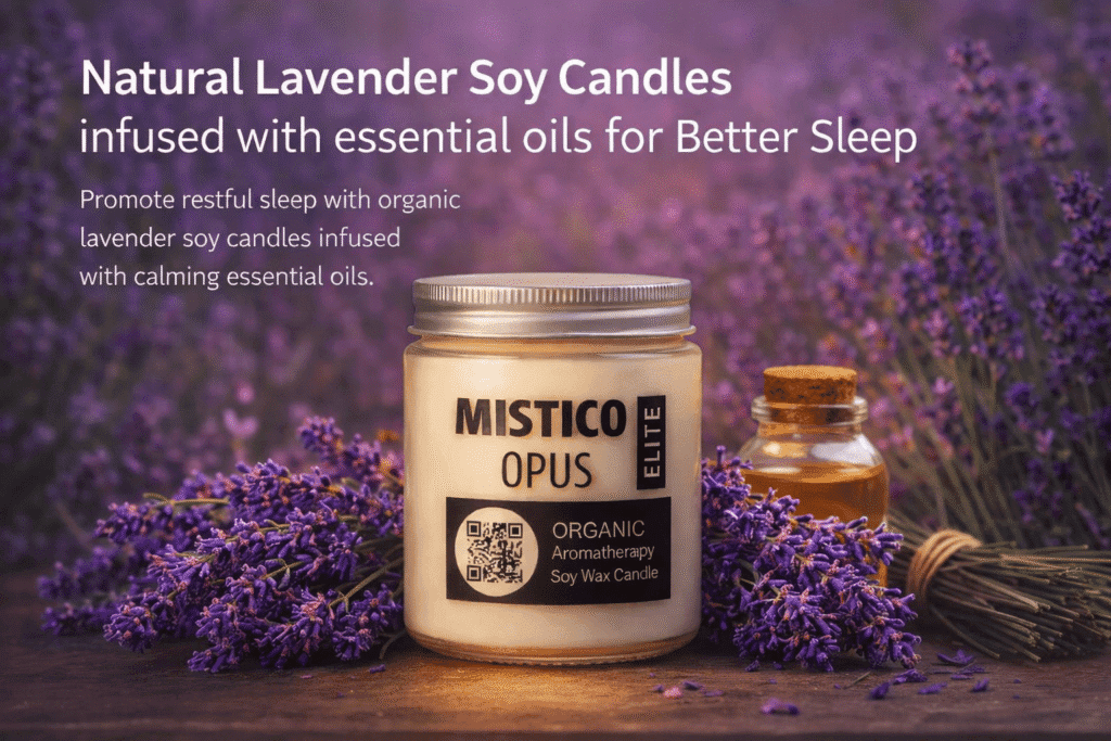 Natural Lavender Soy Candles for Better Sleep